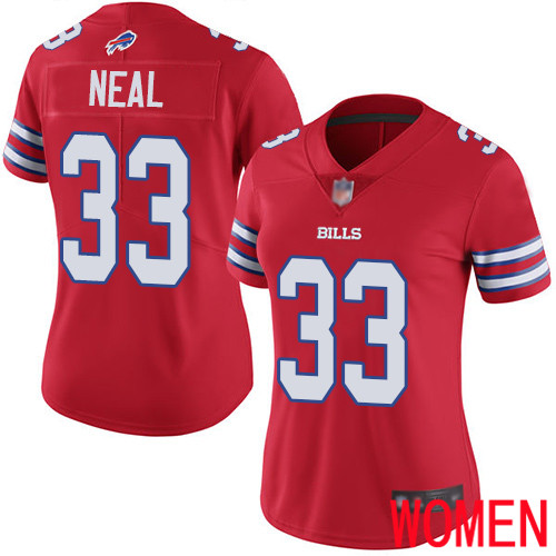 Women Buffalo Bills 33 Siran Neal Limited Red Rush Vapor Untouchable NFL Jersey